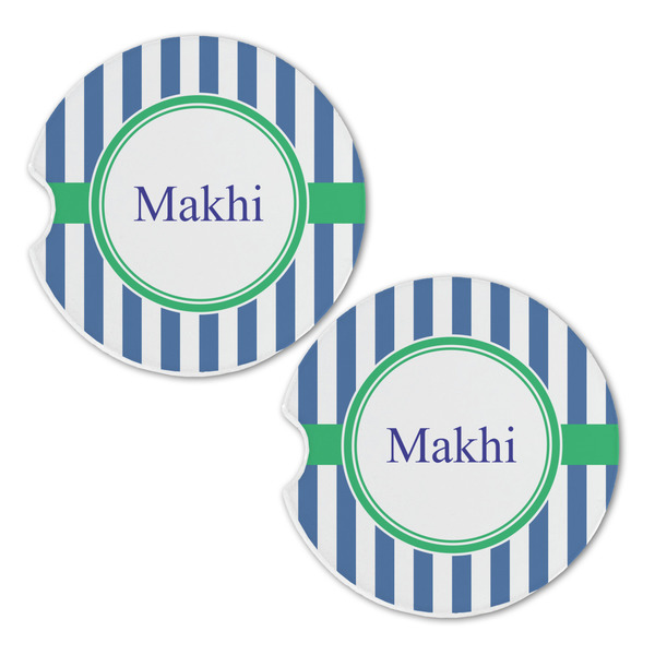 Stripes Sandstone Car Coasters - Set of 2