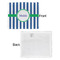 Stripes Security Blanket - Front & White Back View