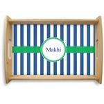 Stripes Natural Wooden Tray - Small (Personalized)