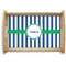 Stripes Natural Wooden Tray - Small (Personalized)