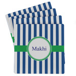 Stripes Absorbent Stone Coasters - Set of 4 (Personalized)