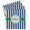 Stripes Absorbent Stone Coasters - Set of 4 (Personalized)