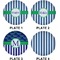 Stripes Set of Lunch / Dinner Plates (Approval)