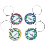 Stripes Wine Charms (Set of 4) (Personalized)
