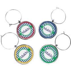 Stripes Wine Charms (Set of 4) (Personalized)