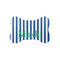 Stripes Bone Shaped Dog Food Mat (Small) (Personalized)