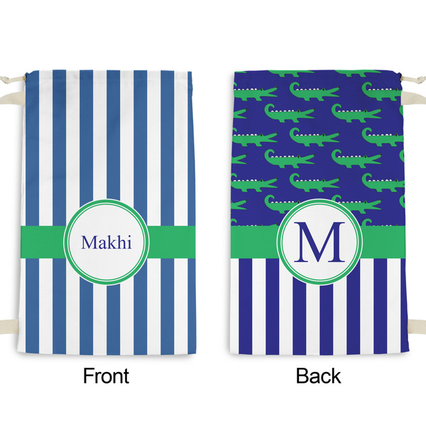 Stripes Small Laundry Bag - Front & Back View