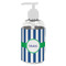 Stripes Plastic Soap / Lotion Dispenser (8 oz - Small - White) (Personalized)
