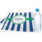 Stripes Sports Towel Folded with Water Bottle