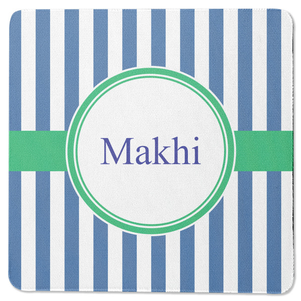 Custom Stripes Square Rubber Backed Coaster (Personalized)