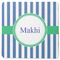 Stripes Square Rubber Backed Coaster (Personalized)