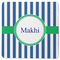 Stripes Square Rubber Backed Coaster (Personalized)