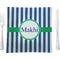 Stripes 9.5" Glass Square Lunch / Dinner Plate- Single or Set of 4 (Personalized)