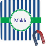 Stripes Square Fridge Magnet w/ Name or Text