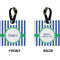 Stripes Square Luggage Tag (Front + Back)