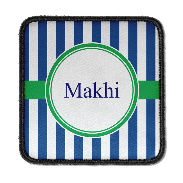 Custom Stripes Iron On Square Patch w/ Name or Text