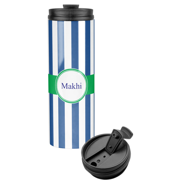 Custom Stripes Stainless Steel Skinny Tumbler (Personalized)