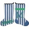 Stripes Holiday Stocking - Double-Sided - Neoprene (Personalized)