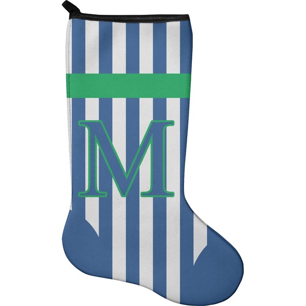 Custom Stripes Holiday Stocking - Neoprene (Personalized)