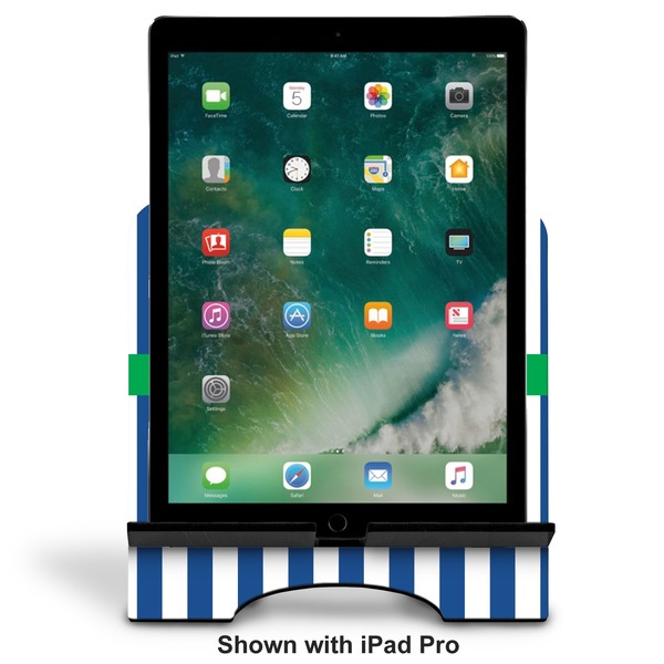 Stripes Stylized Tablet Stand - Front with ipad