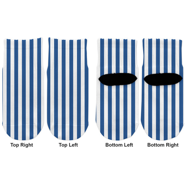 Stripes Toddler Ankle Socks - Double Pair - Front and Back - Apvl