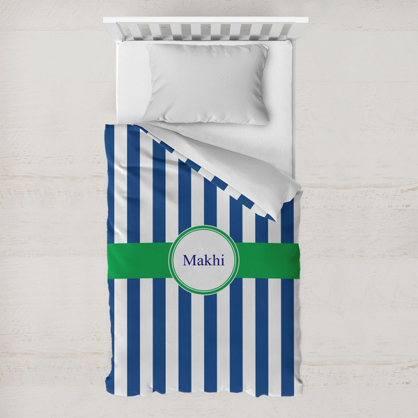 Custom Stripes Toddler Duvet Cover w/ Name or Text