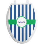 Stripes Toilet Seat Decal - Elongated (Personalized)