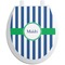 Stripes Toilet Seat Decal - Round (Personalized)