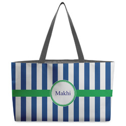 Stripes Beach Totes Bag - w/ Black Handles (Personalized)