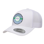 Stripes Trucker Hat - White (Personalized)