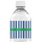 Stripes Water Bottle Label - Back View