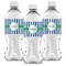 Stripes Water Bottle Labels - Front View