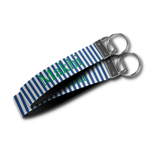 Stripes Webbing Keychain FOBs - Size Comparison