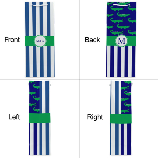 Stripes Wine Gift Bag - Gloss - Approval