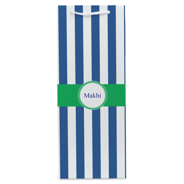 Stripes Wine Gift Bag - Matte - Front