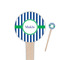 Stripes 4" Round Wooden Food Picks - Double Sided (Personalized)
