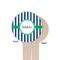 Stripes Wooden 4" Food Pick - Round - Single Sided - Front & Back