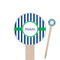Stripes Round Wooden Food Picks (Personalized)