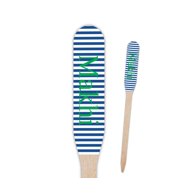 Custom Stripes Paddle Wooden Food Picks (Personalized)
