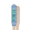 Stripes Wooden Food Pick - Paddle - Single Sided - Front & Back
