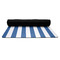 Stripes Yoga Mat Rolled up Black Rubber Backing