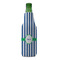 Stripes Zipper Bottle Cooler - FRONT (bottle)