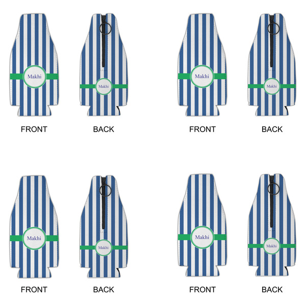 Stripes Zipper Bottle Cooler - Set of 4 - APPROVAL