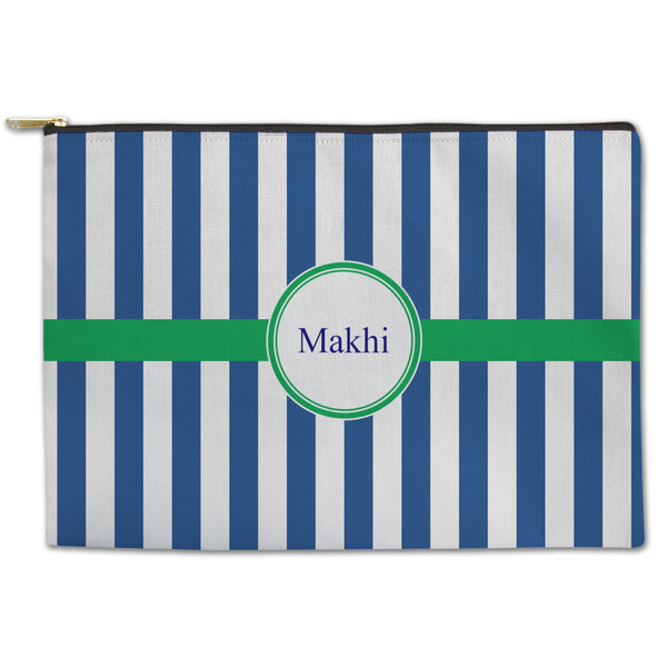 Custom Stripes Zipper Pouch (Personalized)