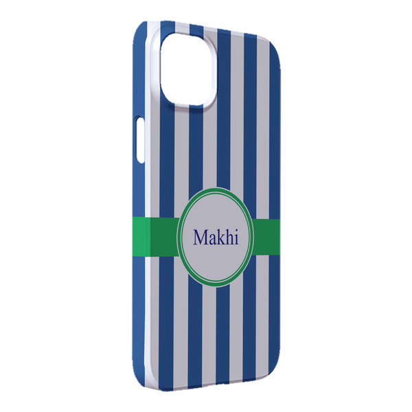 Custom Stripes iPhone Case - Plastic - iPhone 14 Plus (Personalized)