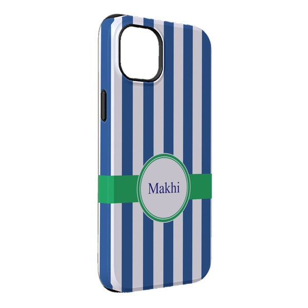 Custom Stripes iPhone Case - Rubber Lined - iPhone 14 Pro Max (Personalized)