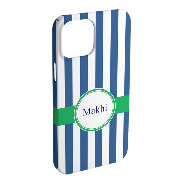 Custom Stripes iPhone Case - Plastic - iPhone 15 Plus (Personalized)