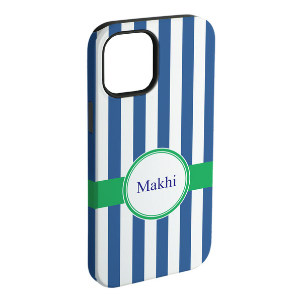 Custom Stripes iPhone Case - Rubber Lined (Personalized)