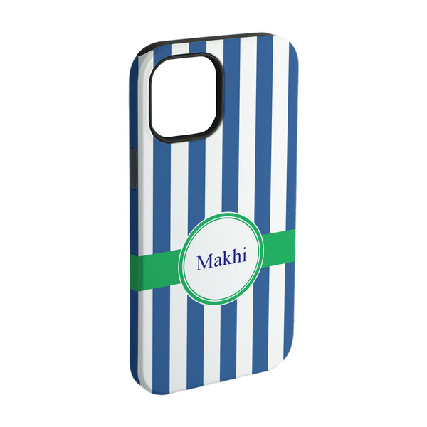 Custom Stripes iPhone Case - Rubber Lined - iPhone 15 Pro (Personalized)