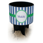 Stripes Black Beach Spiker Drink Holder (Personalized)